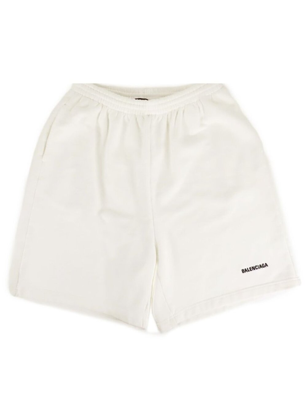 Balenciaga Shorts White Cotton Logo XS